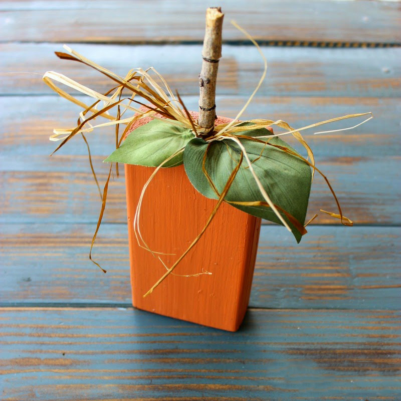 DIY wood pumpkins